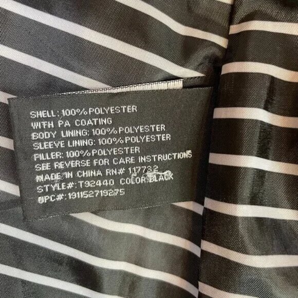 ZeroXposur Black Puffer Jacket Quilted Funnel Neck Flannel Lined Size S - Picture 12 of 13